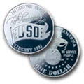 1991 USO Silver Dollars