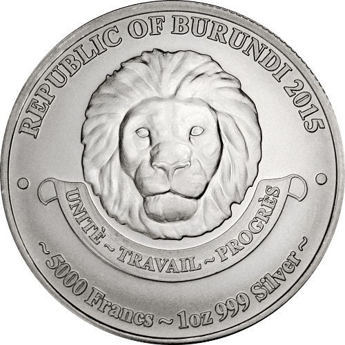 burundi silver african lion coin