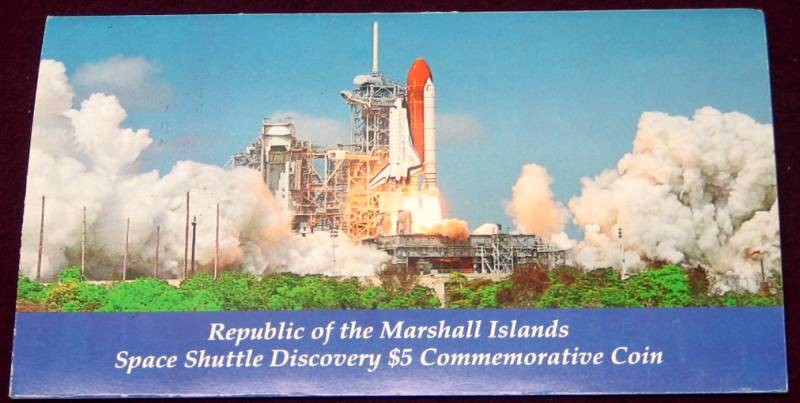 Marshall Islands Space Shuttle Discovery $5 Commemorative coin