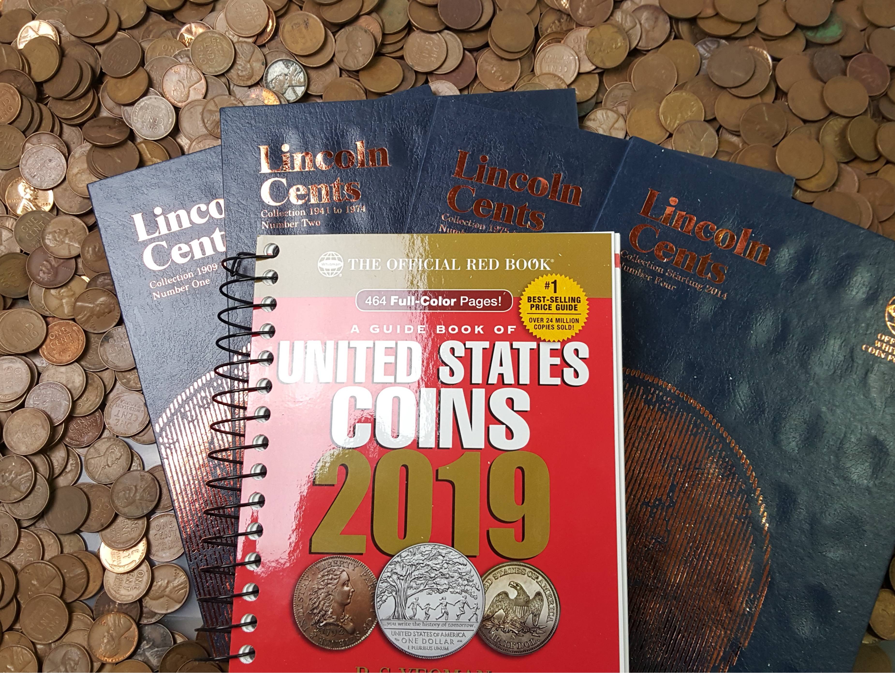 4 Whitman Folders, Redbook & 2lb Of Wheat Cents