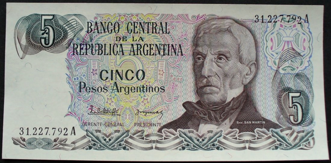 Argentina 5 Pesos P-312