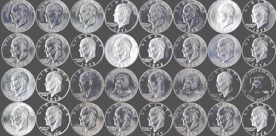 Eisenhower Dollar Complete Set