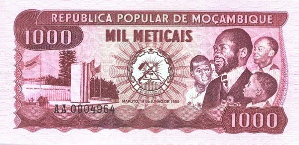 Mozambique 1000 Meticais P-137